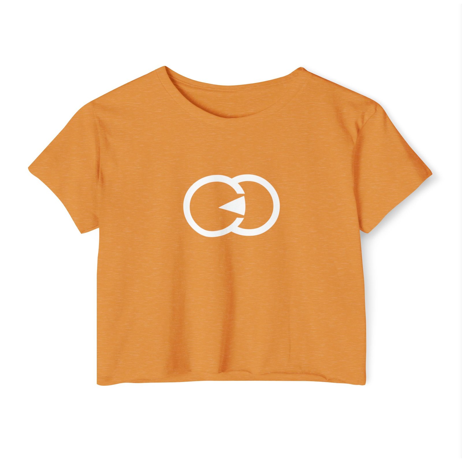 Women's Festival Crop Top - Bright Orange Graphic Tee for Summer Events with G8 Sport - Image 2