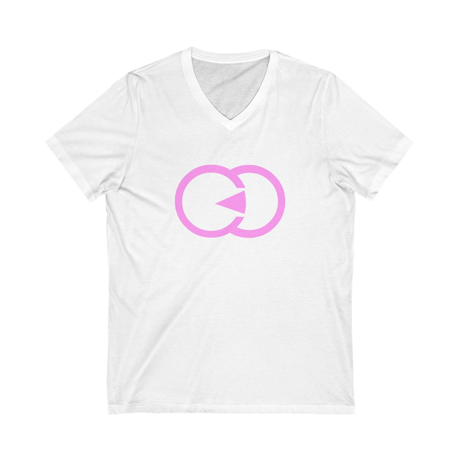 Minimalist Love Symbol Unisex V-Neck Tee With G8 Sport - Image 3