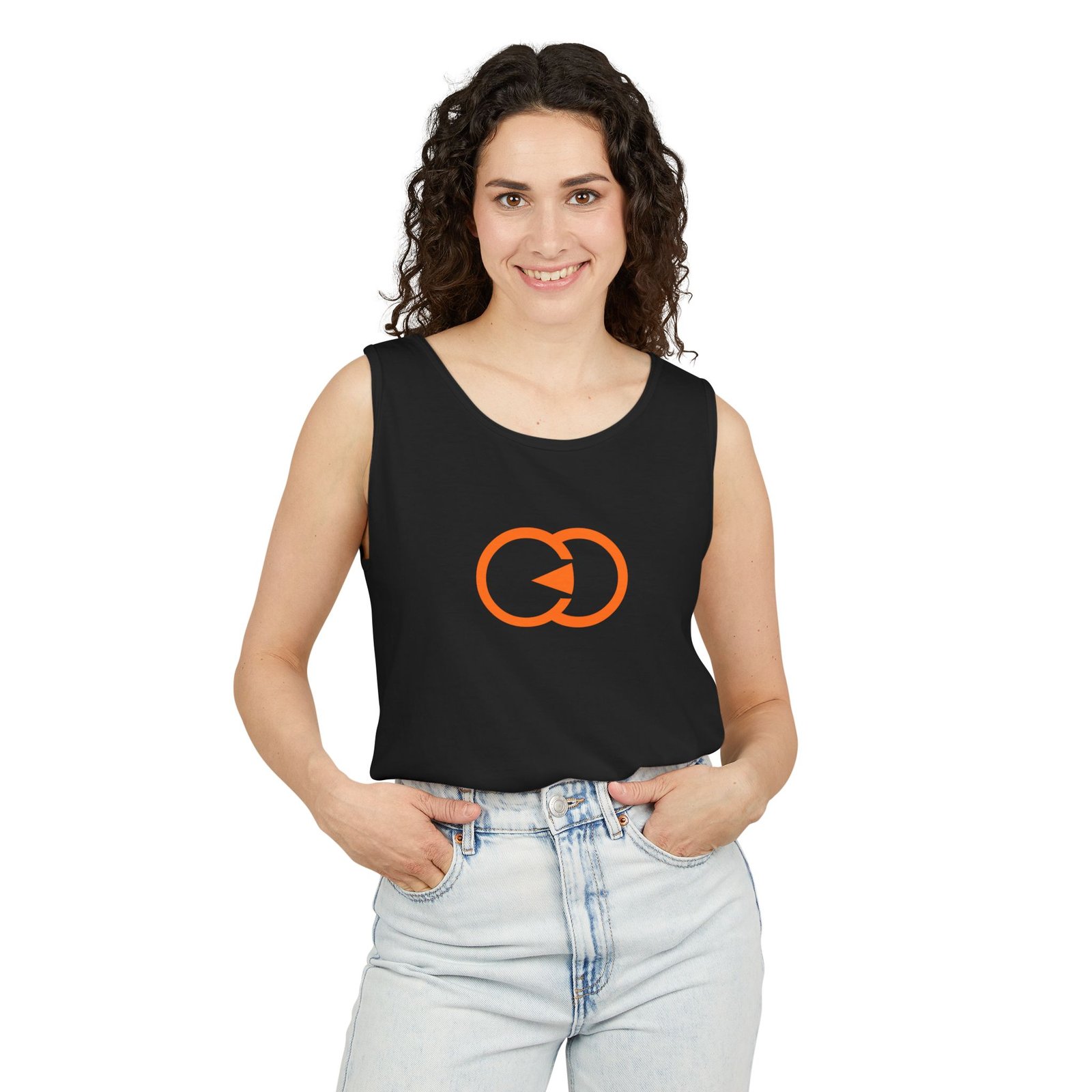 Unisex Garment-Dyed Tank Top with Orange Graphic - Casual Summer Wear with G8 Sport - Image 40
