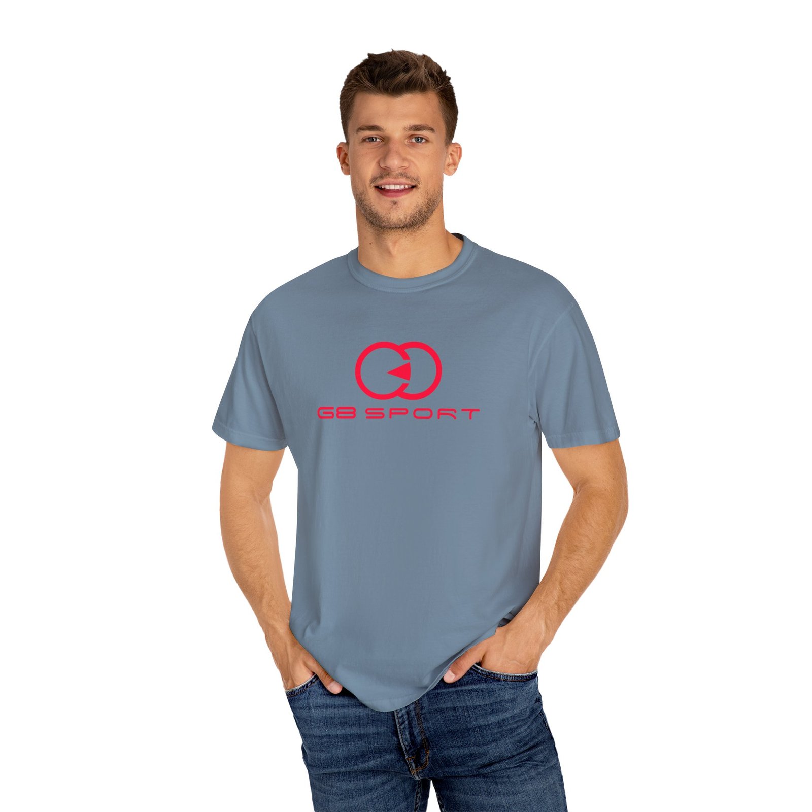 Unisex Garment-Dyed T-Shirt with Sporty Logo - Casual Comfort Apparel with G8 Sport - Image 31