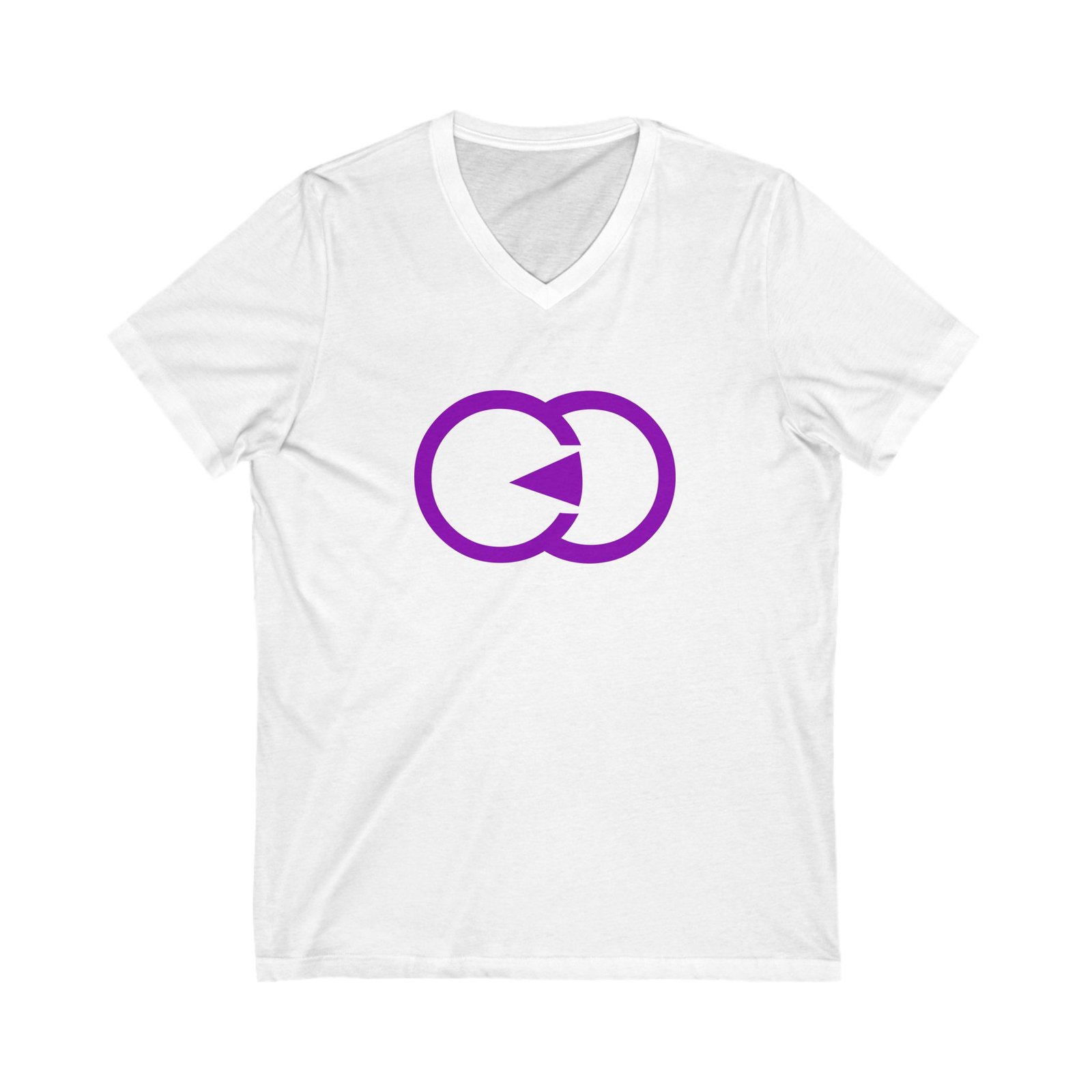Unisex V-Neck Tee with Purple Interlocking Design - Casual Comfort for Everyday Wear With G8 Sport - Image 3