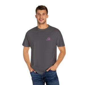Unisex Garment-Dyed T-Shirt with Pink Logo - Casual Summer Essential Style With G8 Sport