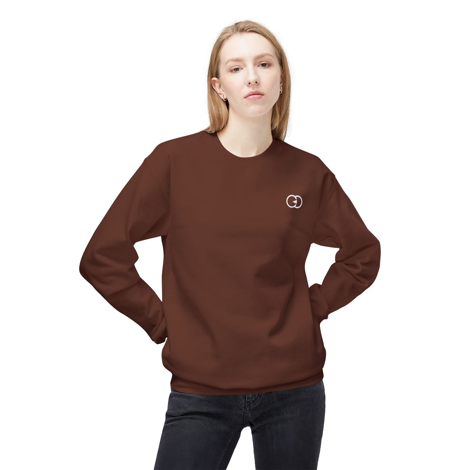 Unisex Softstyle Fleece Crewneck Sweatshirt - Cozy Brown Sweatshirt for Everyday Comfort with G8 Sport - Image 7