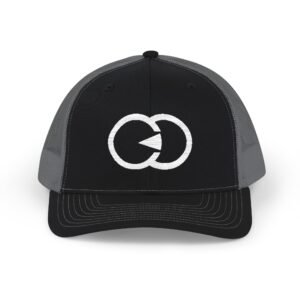 Black & White Embroidered Snapback Trucker Cap - Casual Stylish Hat for Everyday Wear with G8 Sport