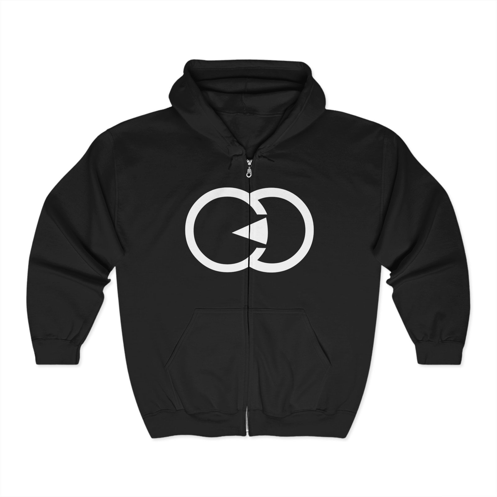 Minimalist Full Zip Hoodie - Unisex Heavy Blend™ Sweatshirt with Interlocking Design With G8 Sport - Image 3