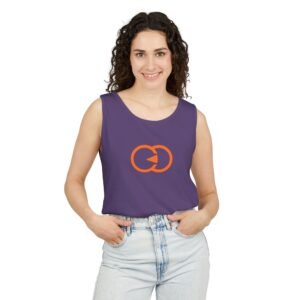 Unisex Garment-Dyed Tank Top with Orange Graphic - Casual Summer Wear with G8 Sport