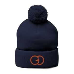 Chroma Topper Cozy Pom-Pom Knit Cap with Embroidered Design with G8 Sport