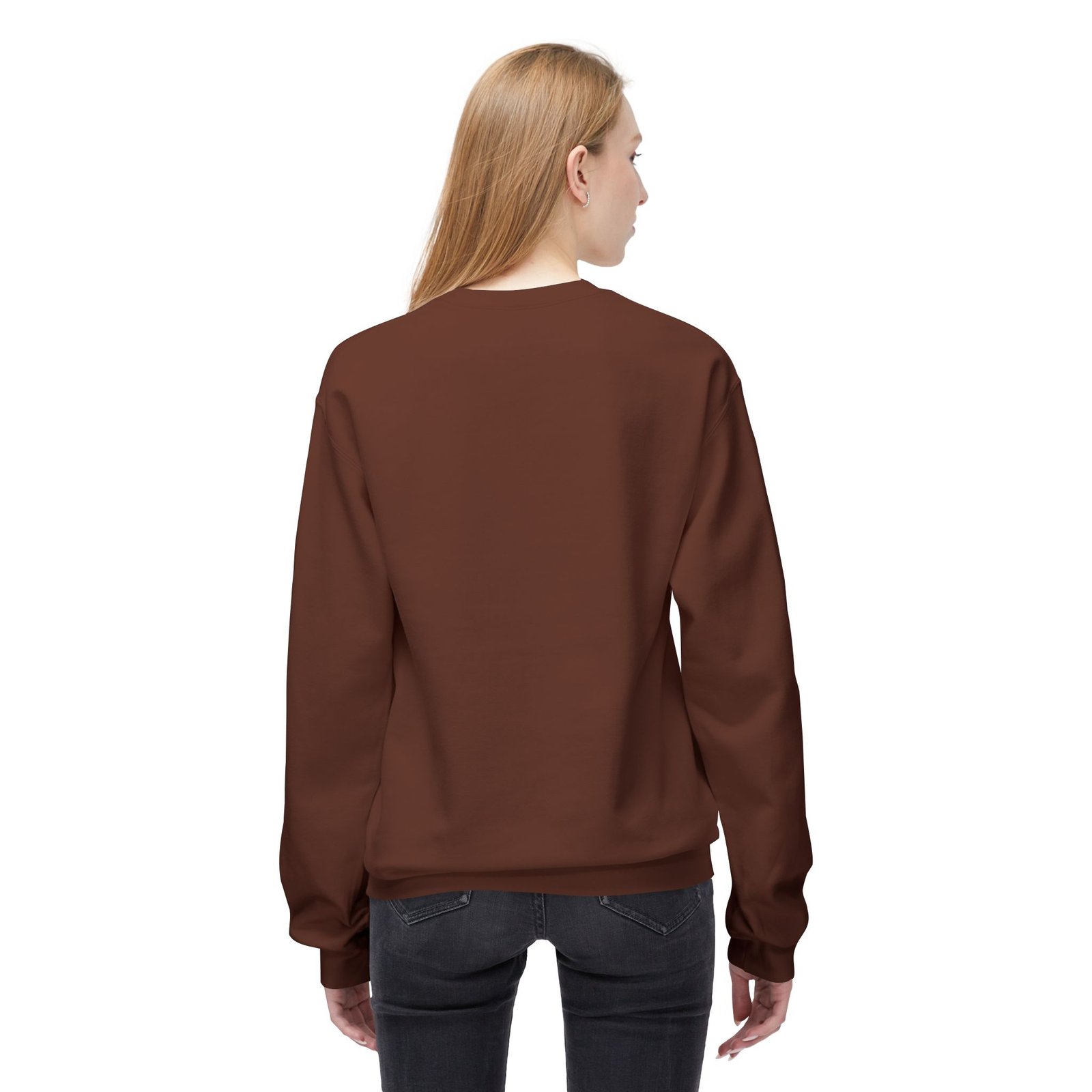 Unisex Softstyle Fleece Crewneck Sweatshirt - Cozy Brown Sweatshirt for Everyday Comfort with G8 Sport - Image 8