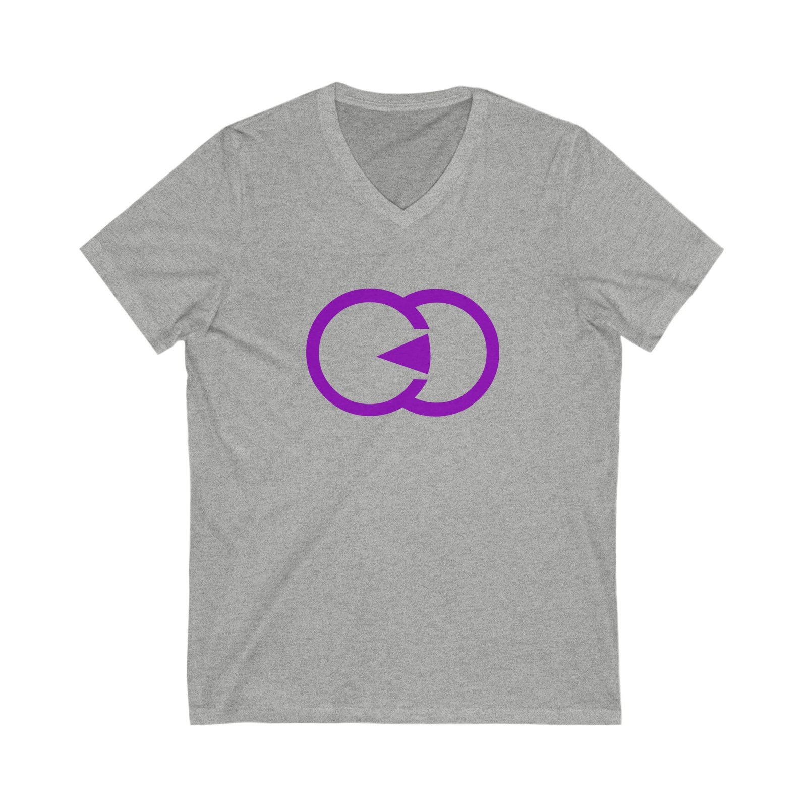 Unisex V-Neck Tee with Purple Interlocking Design - Casual Comfort for Everyday Wear With G8 Sport - Image 11