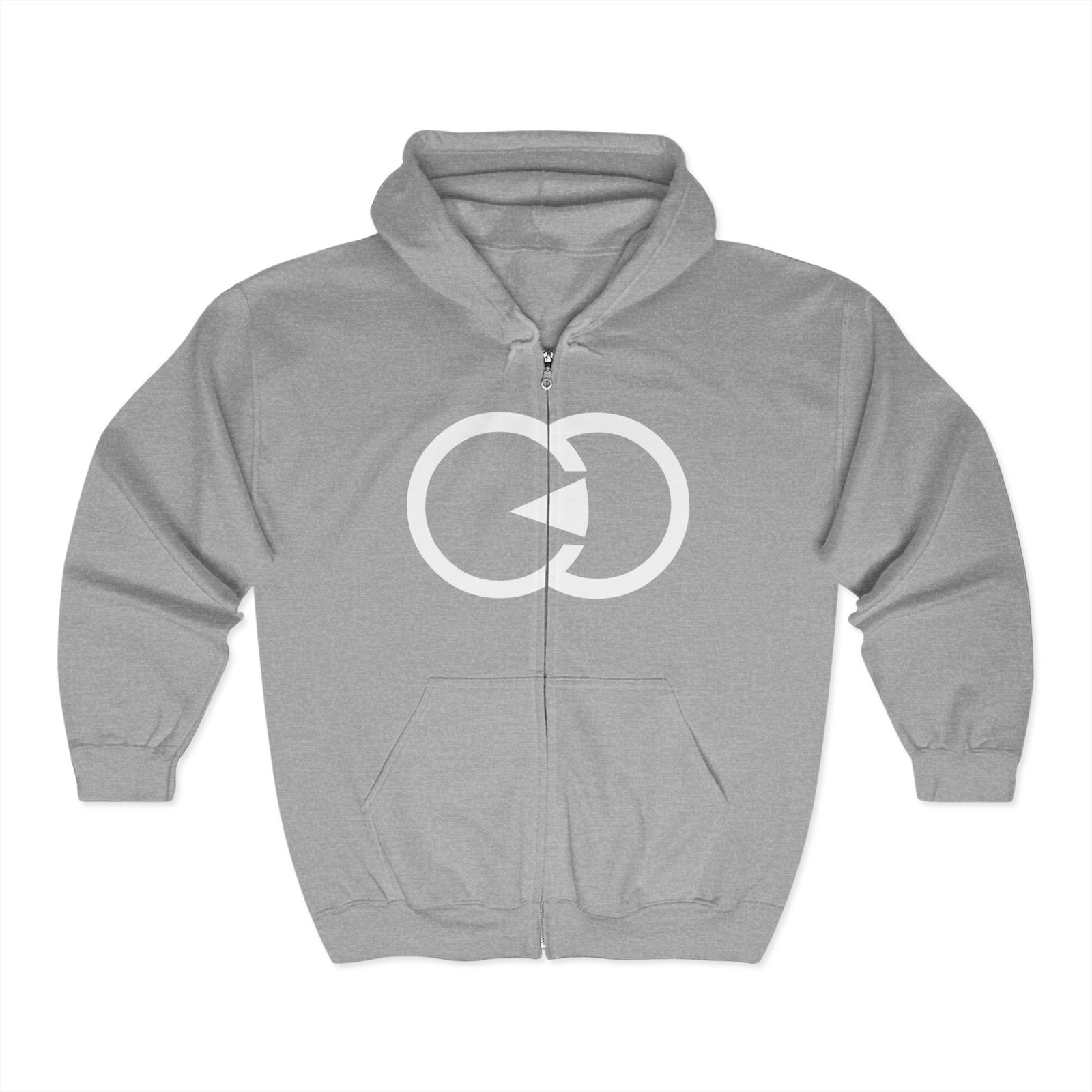 Minimalist Full Zip Hoodie - Unisex Heavy Blend™ Sweatshirt with Interlocking Design With G8 Sport - Image 5