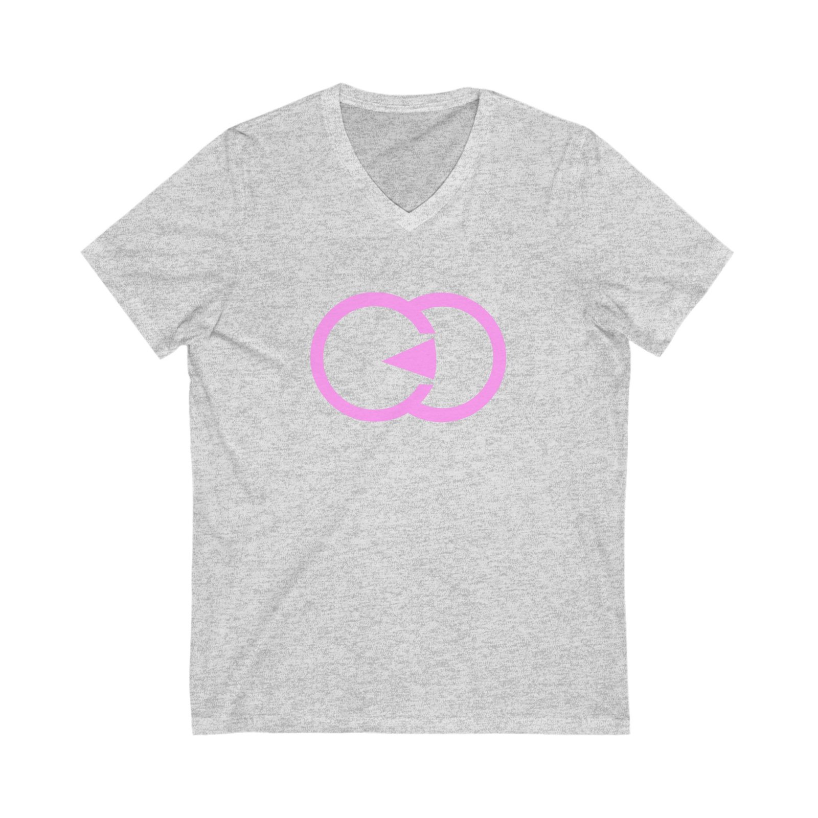 Minimalist Love Symbol Unisex V-Neck Tee With G8 Sport - Image 5