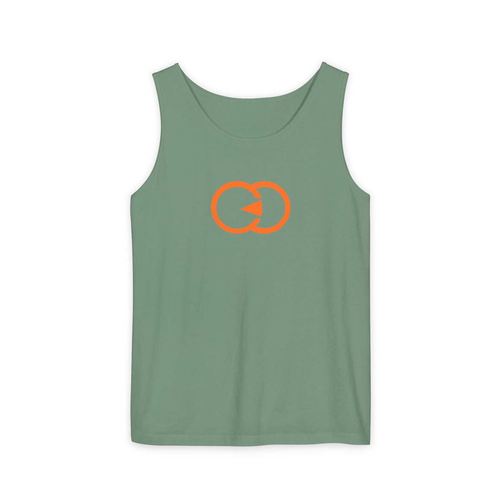 Unisex Garment-Dyed Tank Top with Orange Graphic - Casual Summer Wear with G8 Sport - Image 18