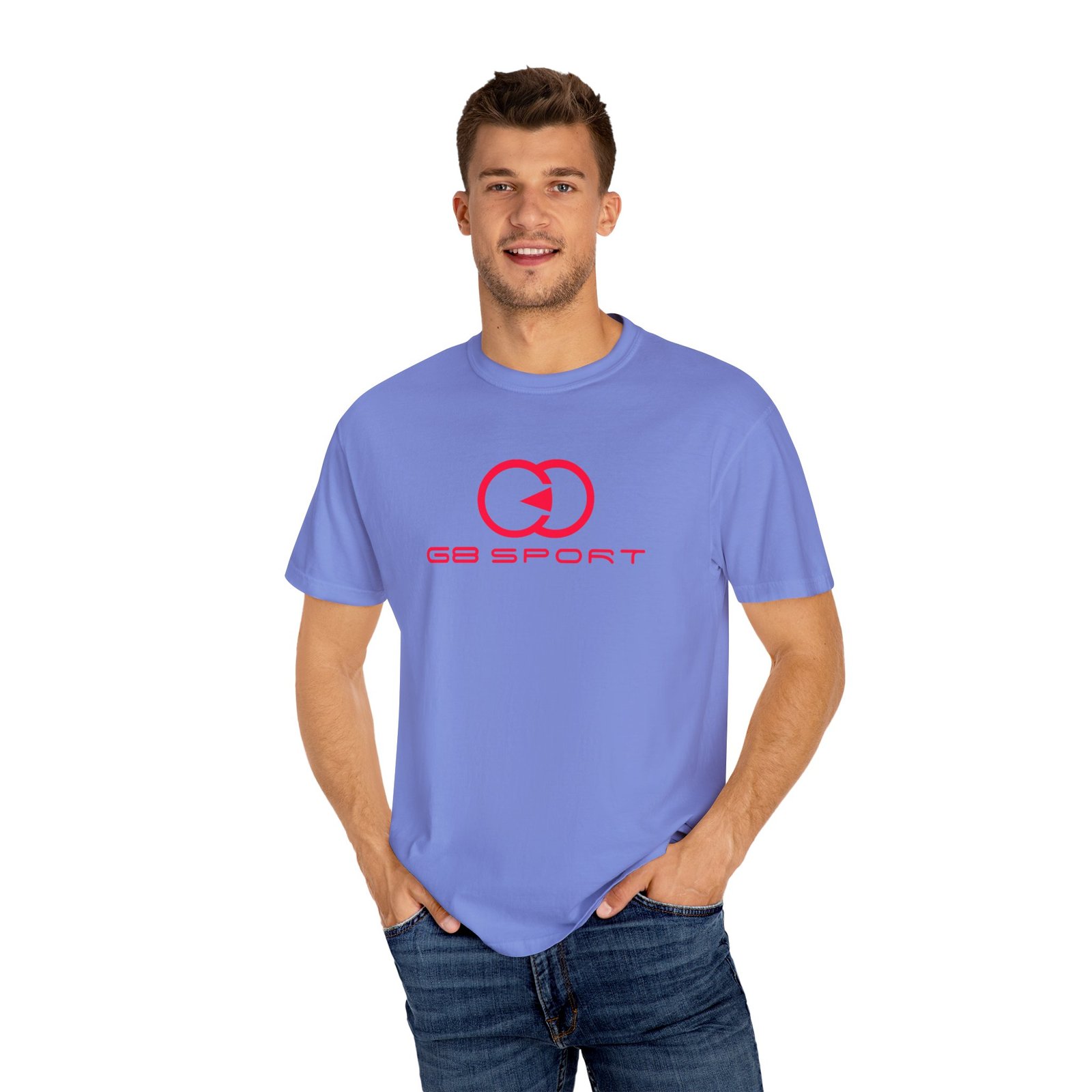Unisex Garment-Dyed T-Shirt with Sporty Logo - Casual Comfort Apparel with G8 Sport - Image 19