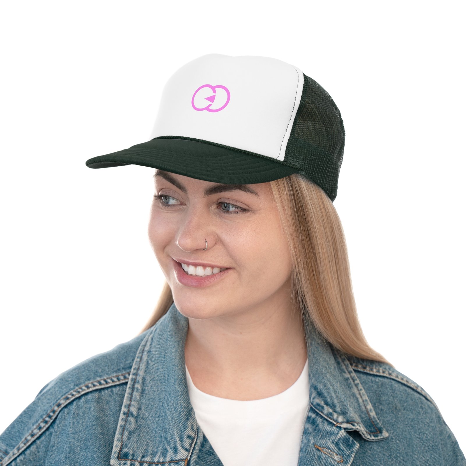 Stylish Pink Logo Trucker Cap - Perfect for Outdoor Adventures and Casual Days with G8 Sport - Image 4