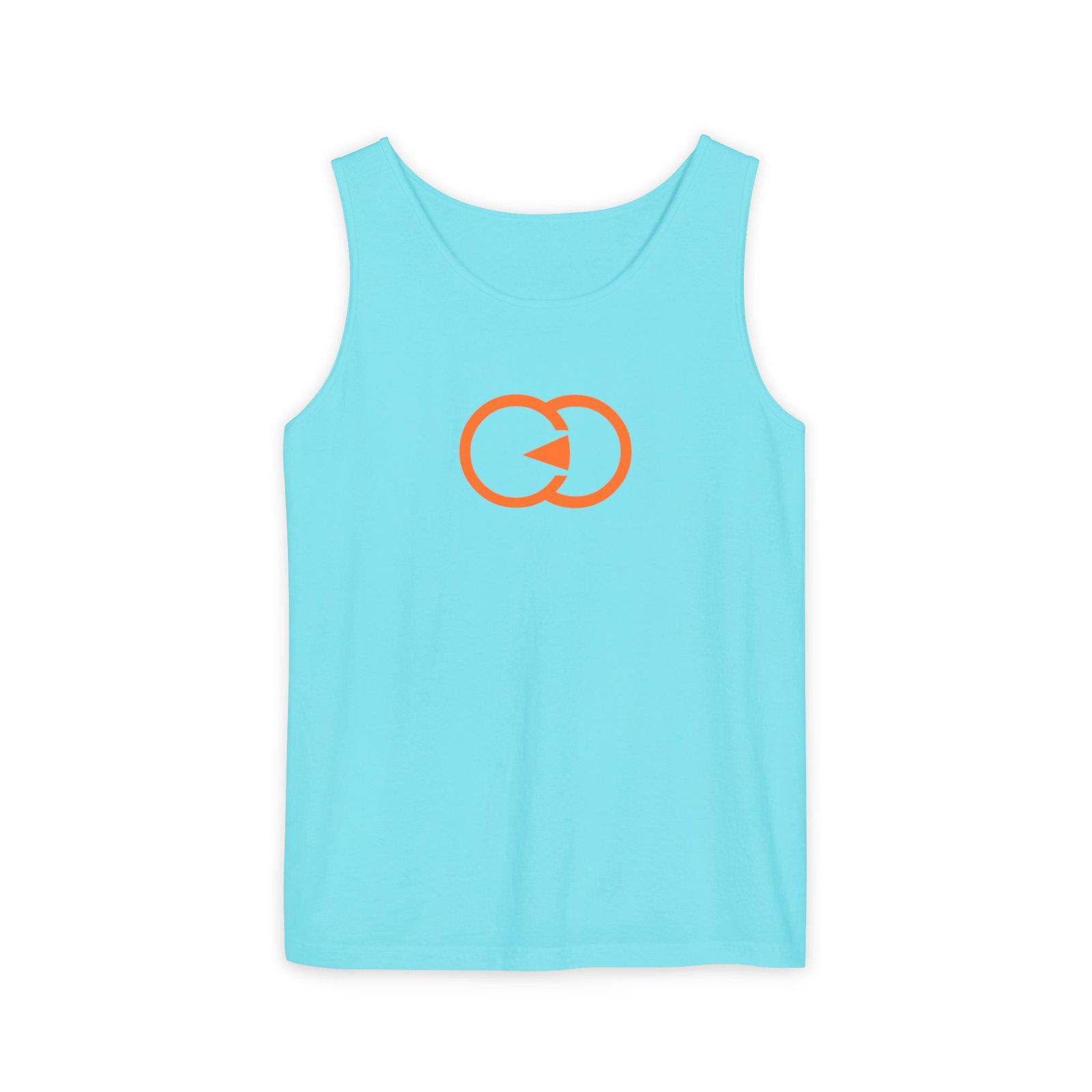 Unisex Garment-Dyed Tank Top with Orange Graphic - Casual Summer Wear with G8 Sport - Image 22