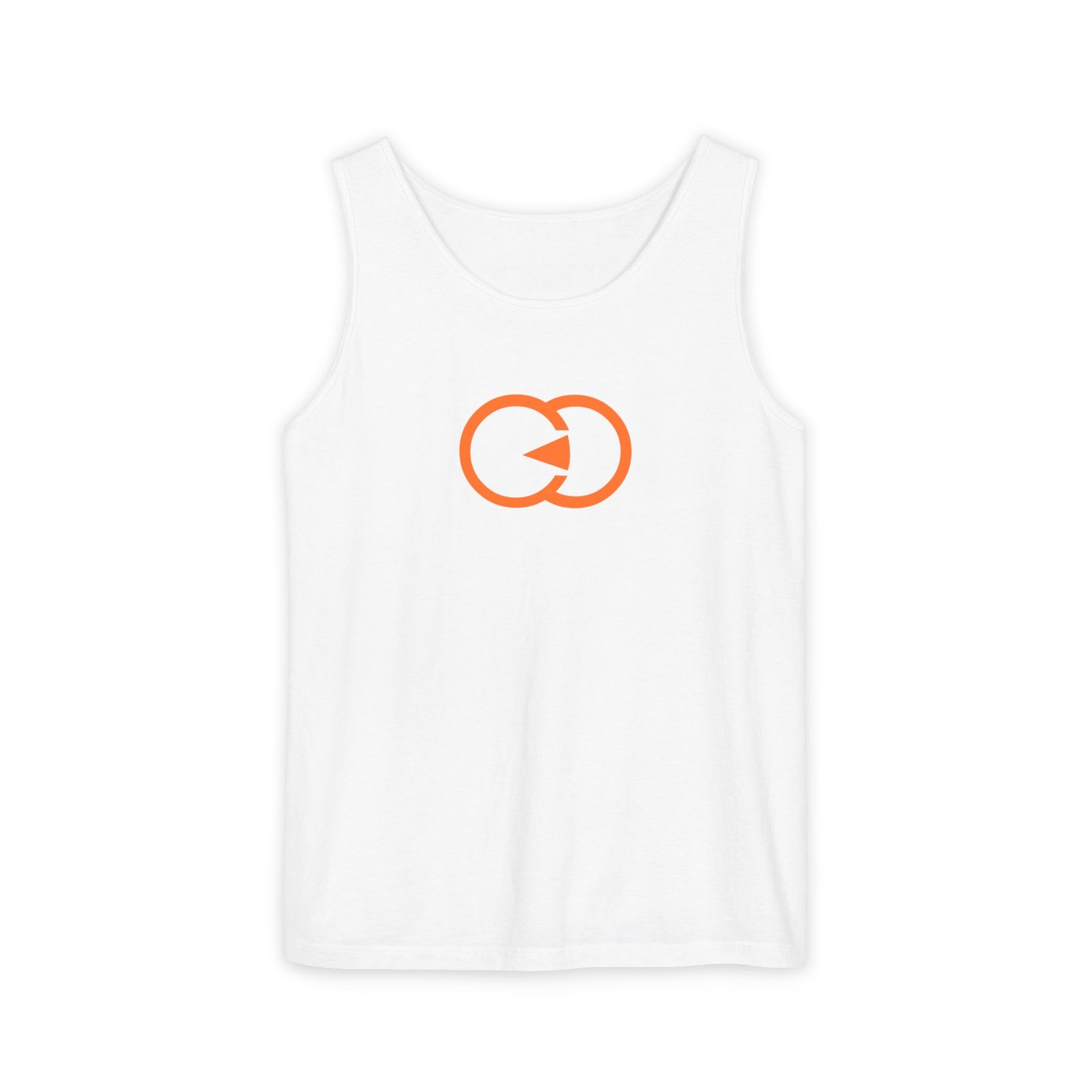 Unisex Garment-Dyed Tank Top with Orange Graphic - Casual Summer Wear with G8 Sport - Image 5