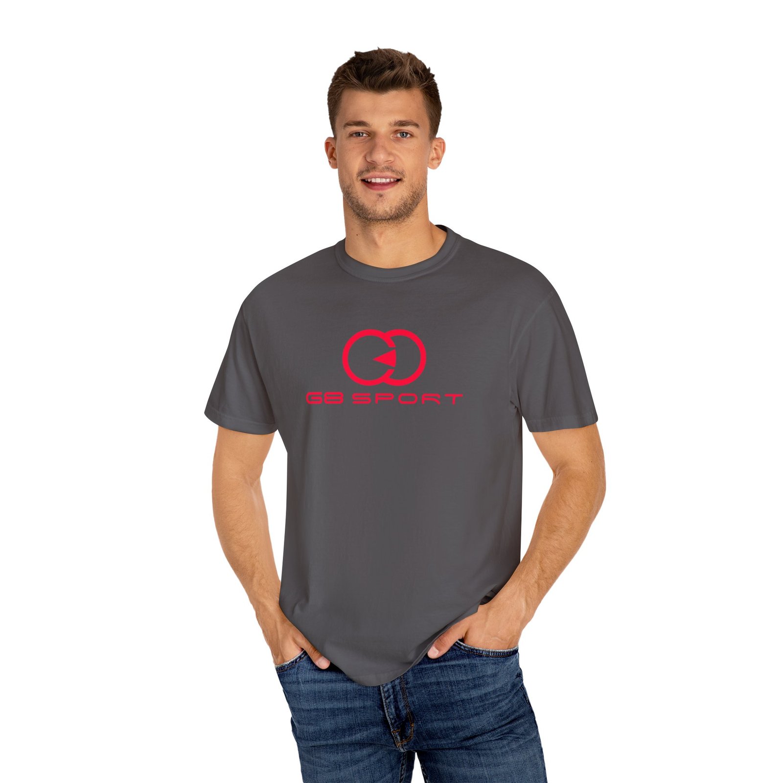 Unisex Garment-Dyed T-Shirt with Sporty Logo - Casual Comfort Apparel with G8 Sport - Image 51