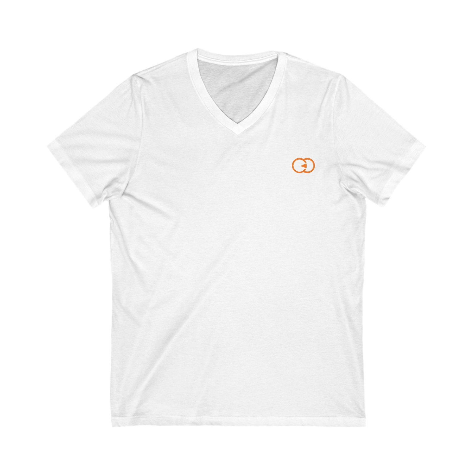 Minimalist Orange Link V-Neck Tee for Casual Wear With G8 Sport - Image 3