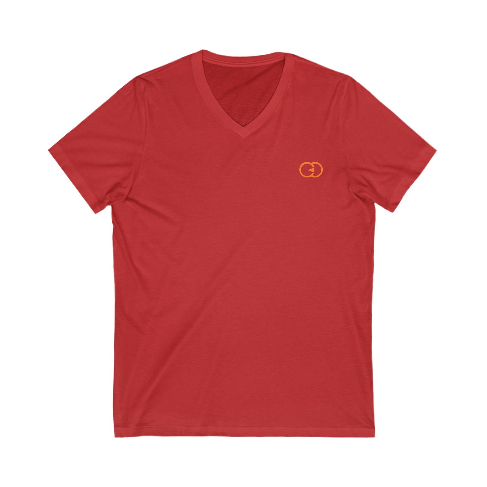 Minimalist Orange Link V-Neck Tee for Casual Wear With G8 Sport - Image 23