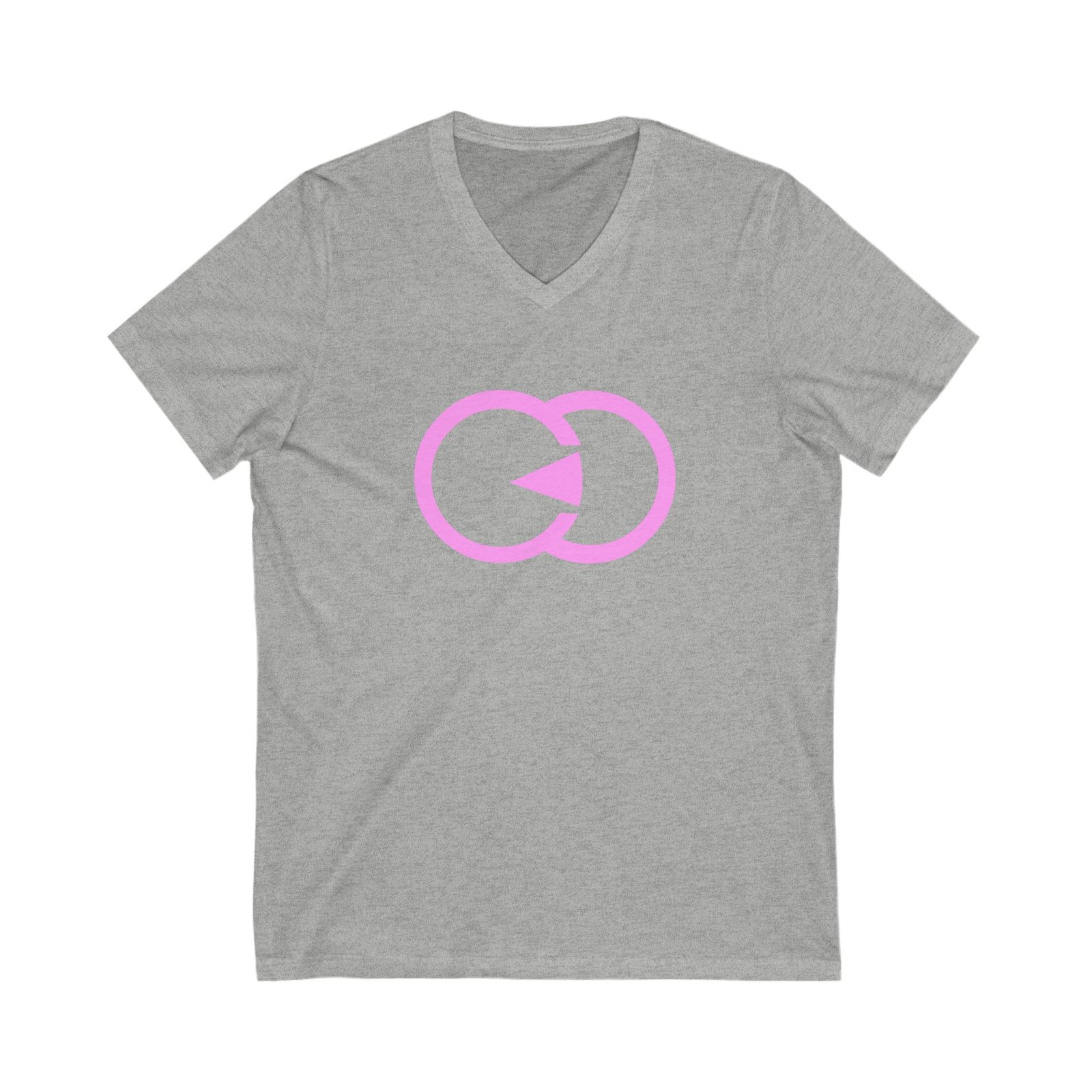 Minimalist Love Symbol Unisex V-Neck Tee With G8 Sport - Image 9