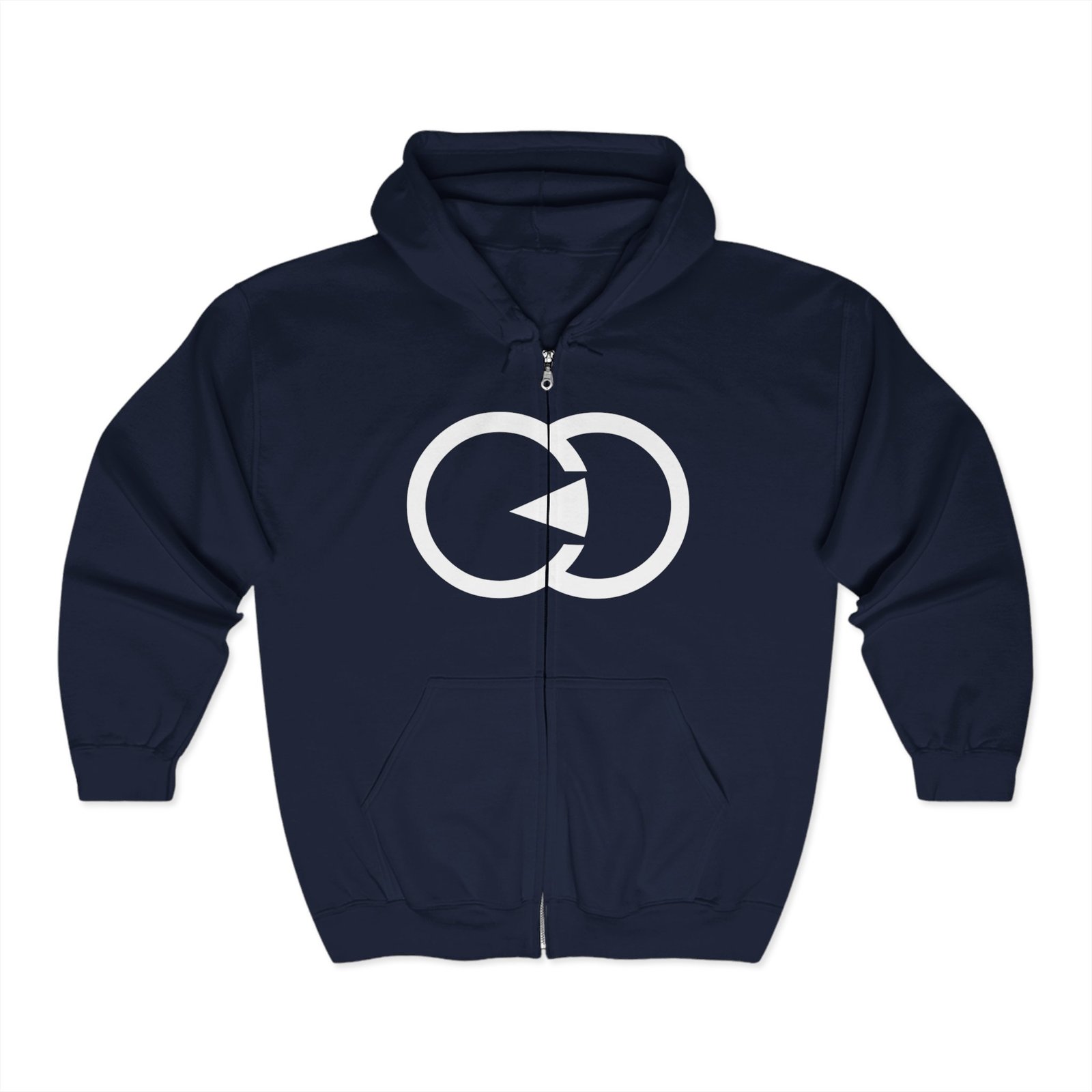 Minimalist Full Zip Hoodie - Unisex Heavy Blend™ Sweatshirt with Interlocking Design With G8 Sport - Image 7