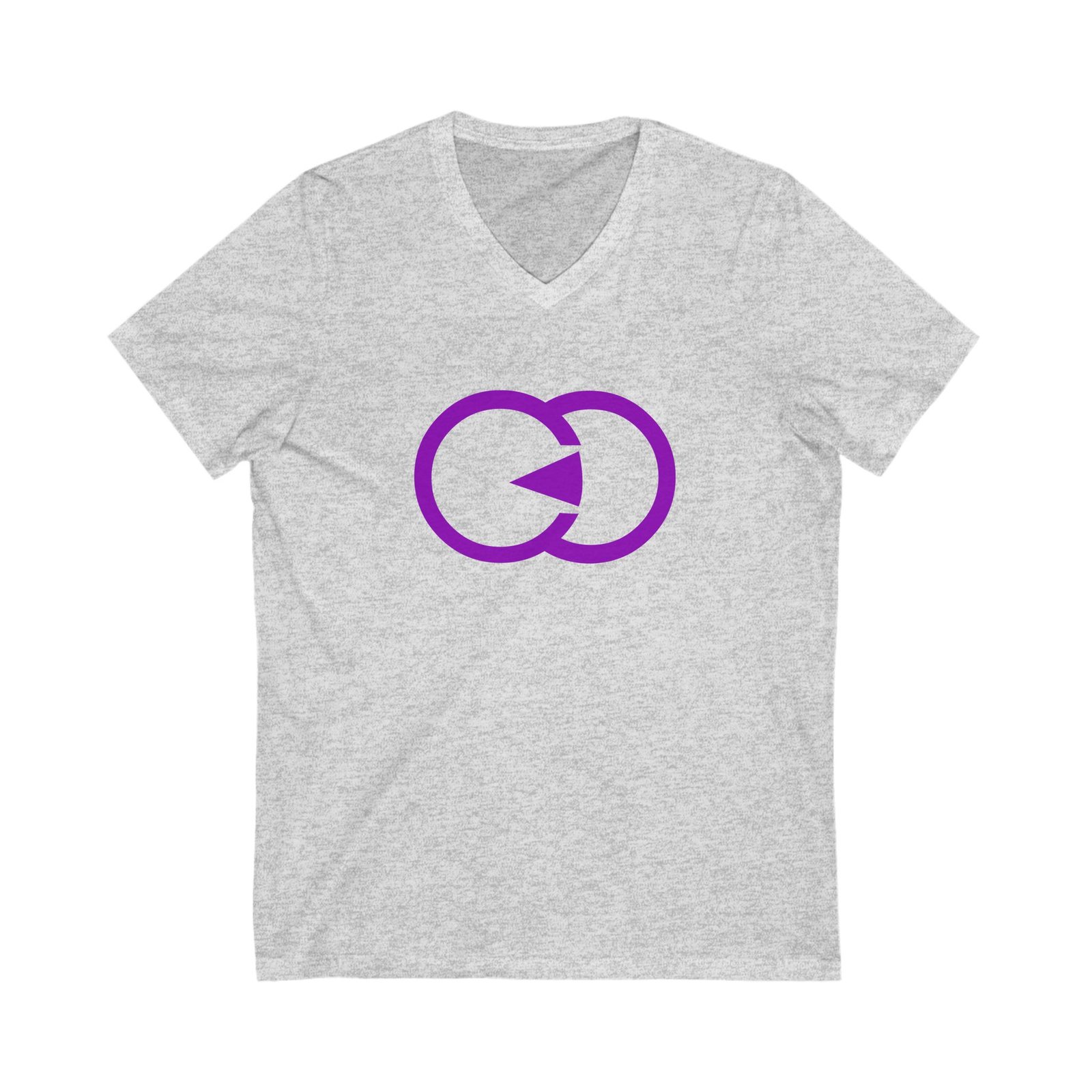 Unisex V-Neck Tee with Purple Interlocking Design - Casual Comfort for Everyday Wear With G8 Sport - Image 5
