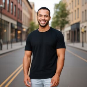 Men's Crew Neck Short Sleeve Quick Dry T-Shirt For the USA|220GSM Front DTF